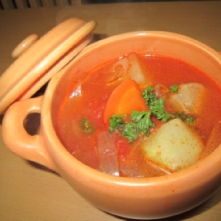 カブたっぷり!トマトスープ